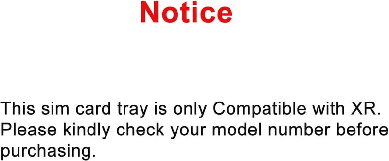 Perzework حامل فتحة بطاقة SIM بديل لجهاز آيفون XR (أبيض) مع حلقة مطاطية مقاومة للماء ودبوس إخراج (نسخة شريحة واحدة) - Image 4