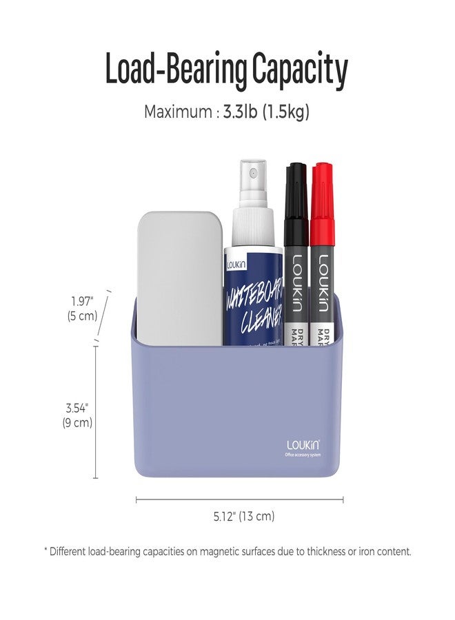 loukin Magnetic Marker & Remote Control Organizer, Dry Erase Marker Holder, Magnetic Storage for Whiteboard or Refrigerators (Purple) - Image 5