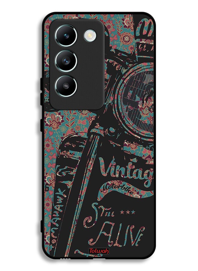 Tolwak Vivo V30 Lite 4G Protective Case Cover Vintage Motorbike - Image 1