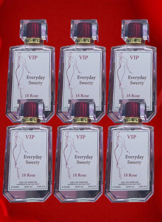 في آي بي 6 قطع عطر ايفري داي سويتي 18 روز 100 مل - Image 1