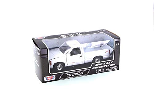 MOTORMAX Motor Max 1992 Chevy 454 SS Pickup Truck, White 73203WH - 1/24 Scale Diecast Model Toy Car - Image 2