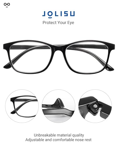JOLISU 5 Pack Reading Glasses for Women, Lightweight Square Readers for Men & Women, Blue Light Protection, Classic Style, Spring Hinges(1.75) - Image 5
