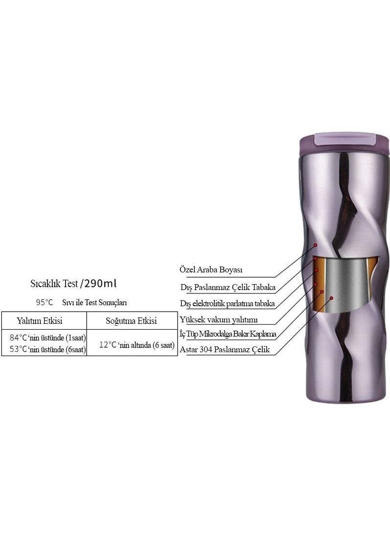 Complete 304 L Steel White 6 Oz 500 ml Coffee Thermos Mug CIN229BY