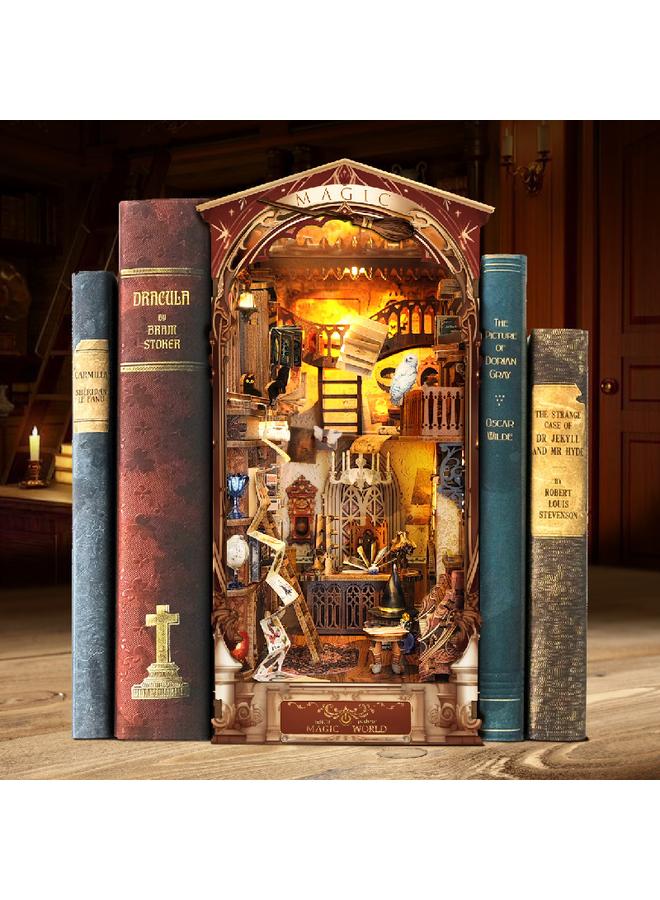 Bluejw DIY Cabin Magic World 3D Handmade Assembled Book Stand Desktop Model Toy For Holiday Gifts - Image 2