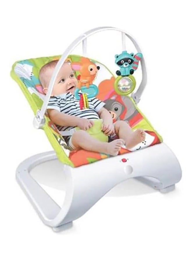 Tiibaby كرسي هزاز للأطفال مع مقعد مهتز، شريط ألعاب، حزام أمان ثلاثي النقاط 0-18 شهرًا - Image 3