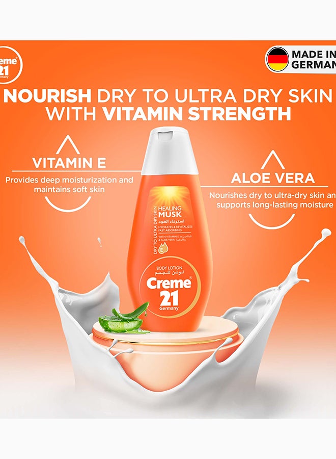 Creme 21 Healing Musk Body Lotion | Intense Moisturization & Nourishment for Dry to Ultra Dry Skin | Fast-Absorbing with Vitamin E & Aloe Vera | Luxurious Musk Fragrance | Made in Germany - Image 2
