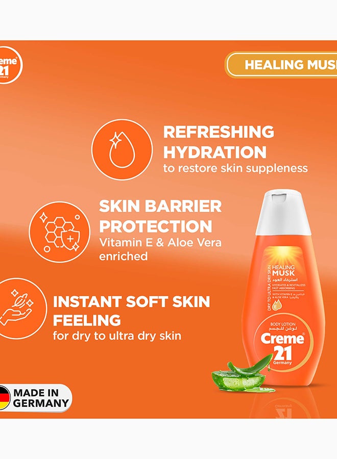 Creme 21 Healing Musk Body Lotion | Intense Moisturization & Nourishment for Dry to Ultra Dry Skin | Fast-Absorbing with Vitamin E & Aloe Vera | Luxurious Musk Fragrance | Made in Germany - Image 3