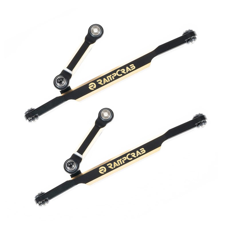 RampCrab RC Steering Links for SCX24 AX24 2 Sets Brass HighTightening Rod Tie Link for 124 RC Crawler SCX24 AX24 Bronco Deadbolt JLU B17 Gladiator C10 RC Crawler Car Upgrade Parts Black coating - Image 3