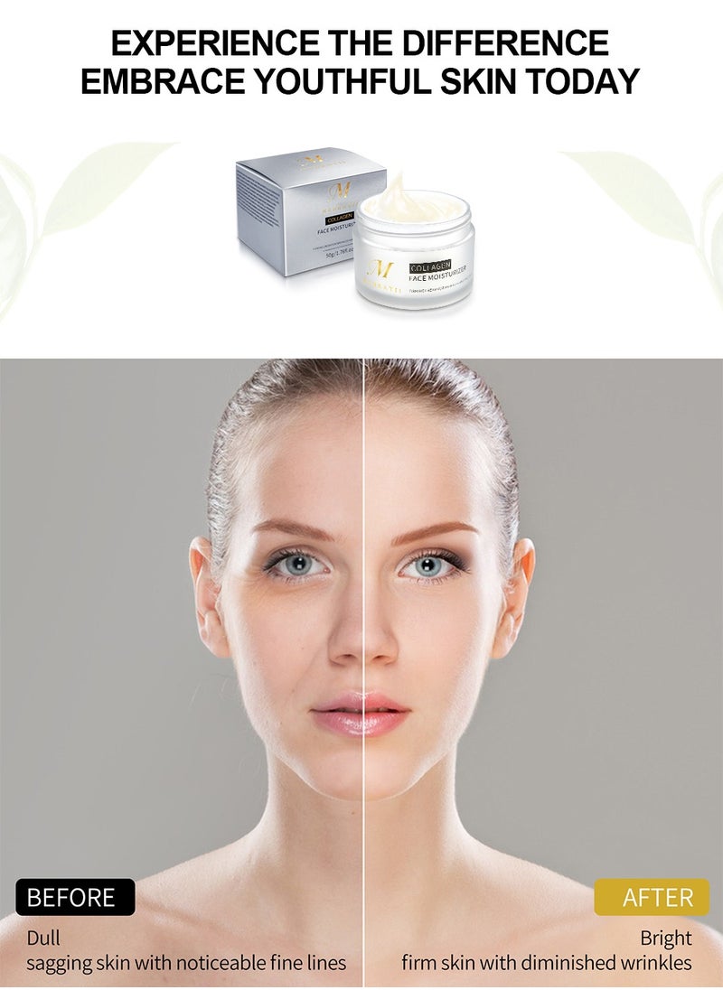 Muhratii - Muhratii Age Repair Anti-Aging Night Cream, Viscous Collagen Face Moisturizer Cream,Wrinkle Repair Face Cream For Women, Night Cream For Face (1.7 Oz, 50 g) - Image 1