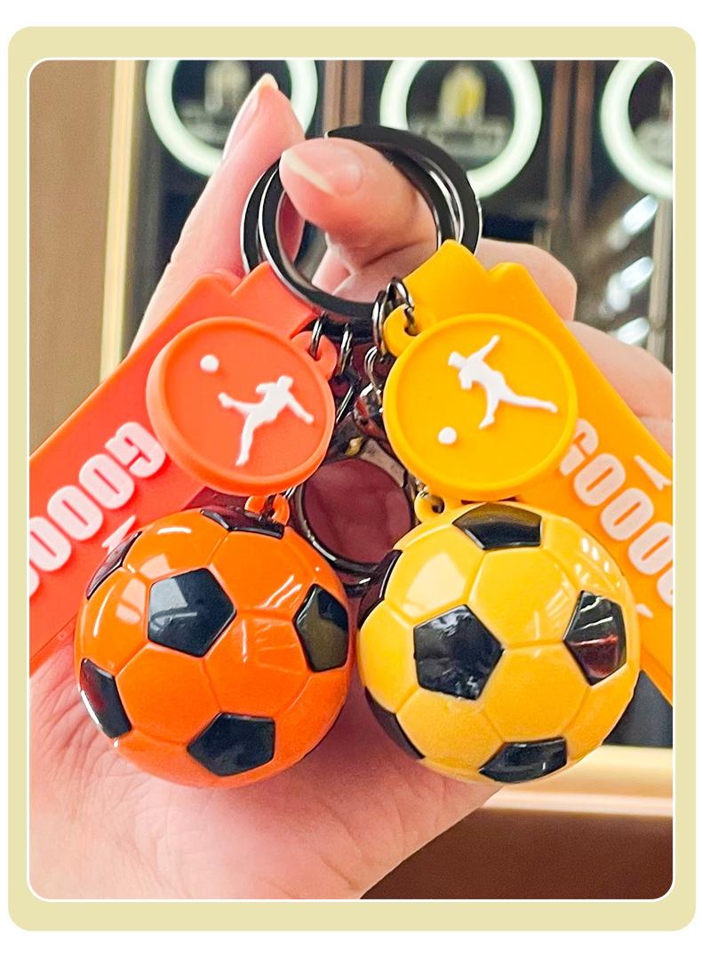 Cartoon Creative World Cup Soccer Keychain Car Pendant Yellow - Image 3