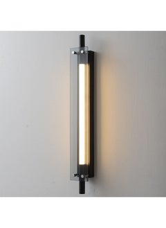 DANUBE HOME Danube Home Porto Modern Wall Sconce For Living Room, Bed Room, Dining| Indoor Wall Light With Inbuilt 13W LED(Included)| 3000k Warm Light| Iron+Glass Frame, Black - L60xW8xH60cm (1 Year Warranty)  - Image 1