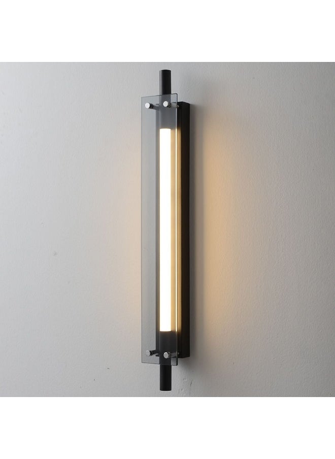 DANUBE HOME Danube Home Porto Modern Wall Sconce For Living Room, Bed Room, Dining| Indoor Wall Light With Inbuilt 13W LED(Included)| 3000k Warm Light| Iron+Glass Frame, Black - L60xW8xH60cm (1 Year Warranty)  - Image 1