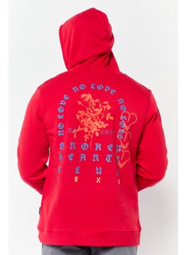 Originals by Brooklyn Cloth Men Hooded Graphic Print Sweatshirts, Red  - Image 2