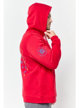Originals by Brooklyn Cloth Men Hooded Graphic Print Sweatshirts, Red  - Image 3