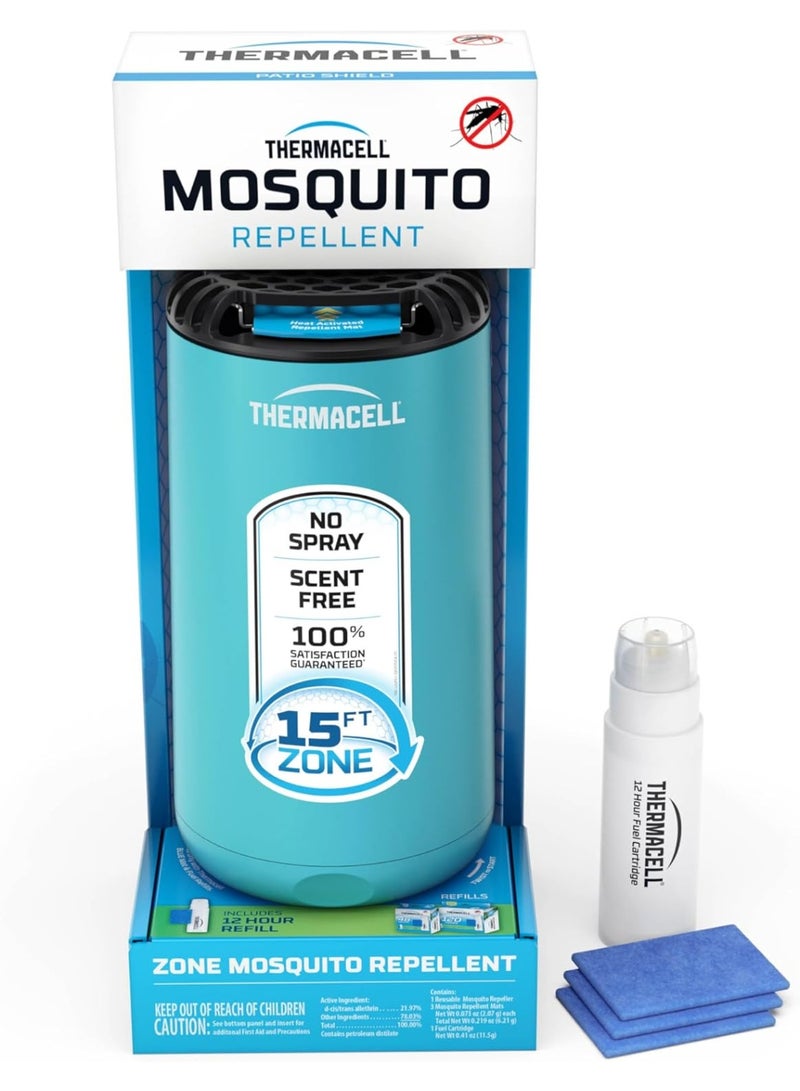 Thermacell Mosquito Repeller Patio Shield; Includes 12-Hour Refill; 15 Foot Zone of Protection; Highly Effective Mosquito Repellent for Patio; Bug Spray Alternative; Scent Free - Image 1