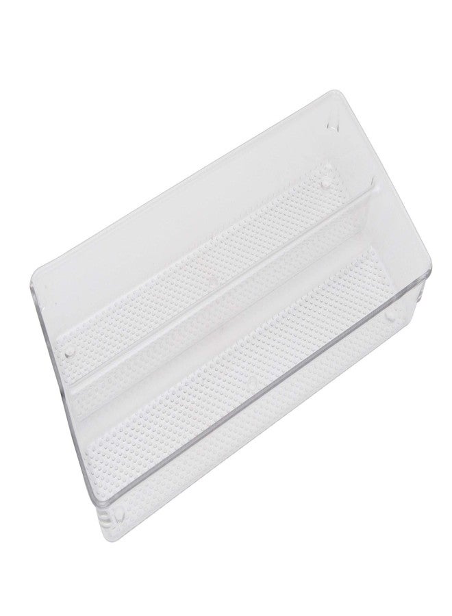 STORE 2508 Store2508 Clear Acrylic Organiser Tray with 2 Compartments 30x15x5 Cm Pack of 2 Transparent - Image 4