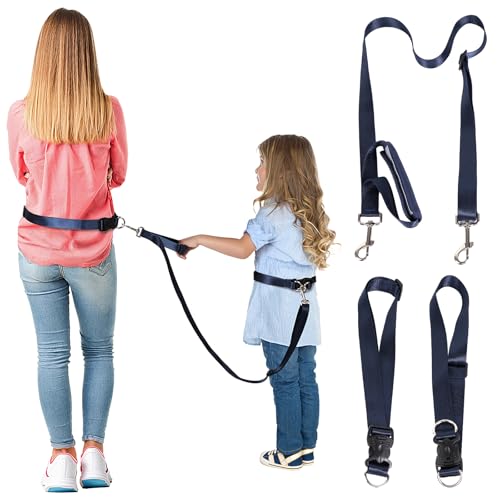 JXM Secure Waist Leash Harness for Kids with Autism, Hands Free Walking Harness with Adjustable Tether and Handle, Keep Autistic Special Needs ADHD Children Safe and Close in Public, Child Elopement Leash - Image 1