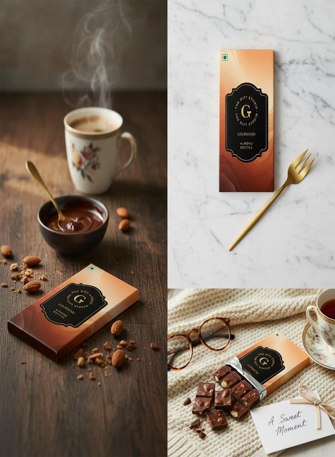 THE GIFT STUDIO.COM Gourmand Brittle | Gourmand Almond Brittle | Crunchy & Sweet Almond Candy | Premium Handmade Nut Brittle | Corporate Gift - Image 2