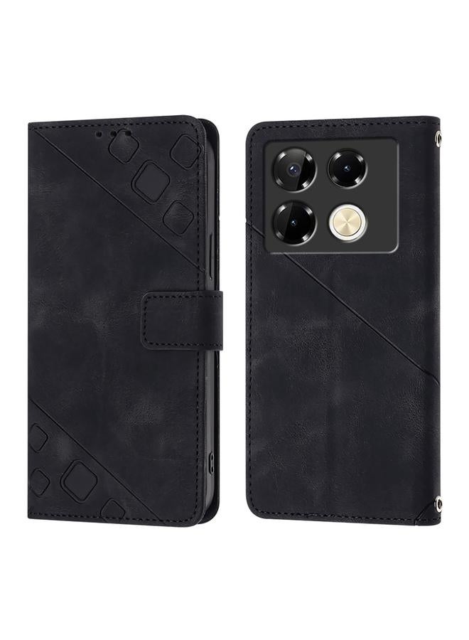 Zaboon Case For Infinix Note 40 Pro 5G Skin Feel Embossed Leather Phone Case - Image 2