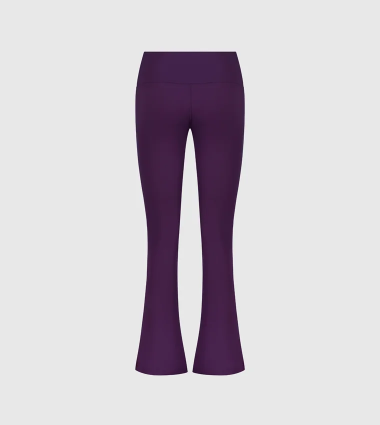 إف5 Women's High Waisted Flared Pants - Purple