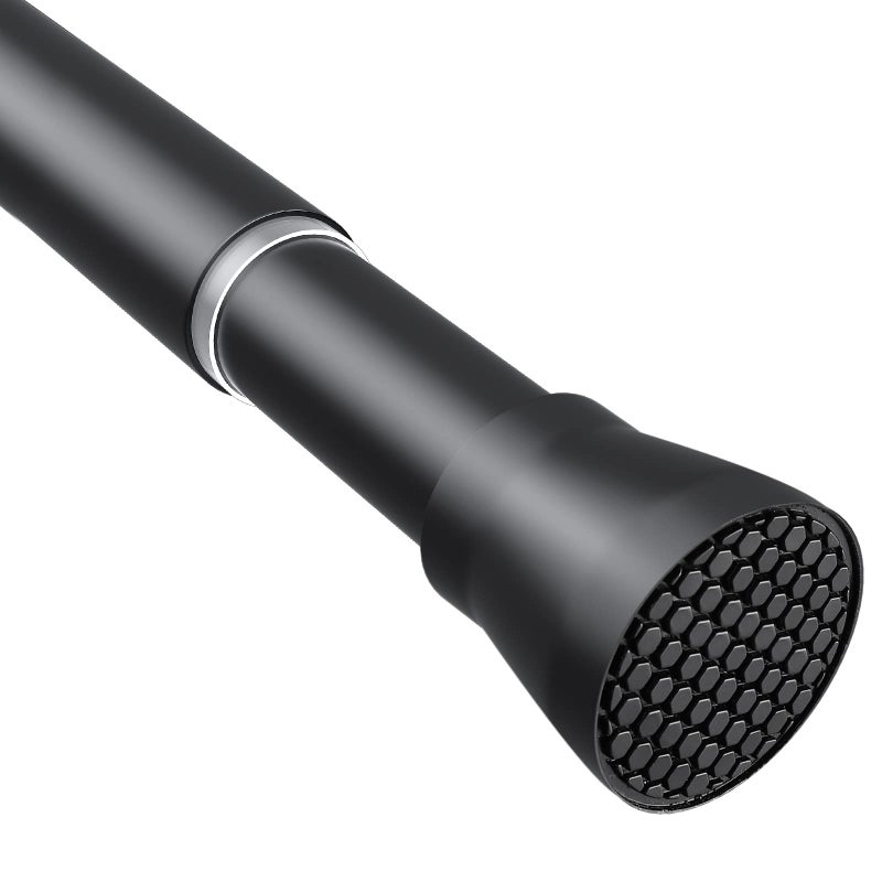 ZipGlo Tension Curtain Rod Black Tension Rod 28 To 48 Inch Spring Curtain Rods Non Slip Tension Rods 1pcs For Windows No Drilling Adjustable Tension Rods of Curtains Window Closet Kitchen Wardrobe - Image 1