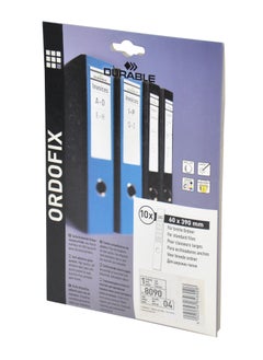 Durable Durable 10-Piece Box File Spine Label (Yellow) - DUST8090-04  - Image 4