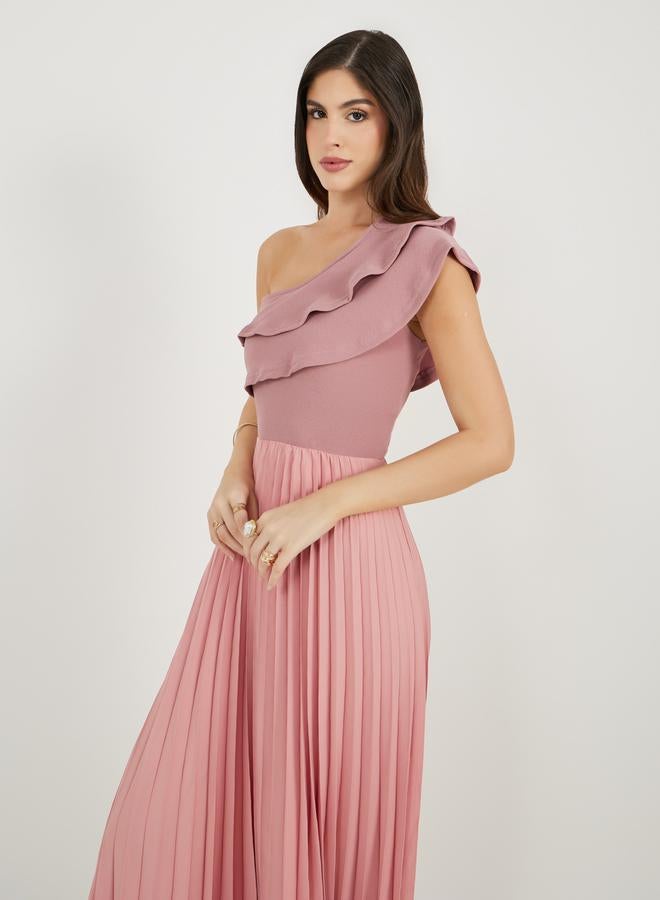 ستايلي فستان مكشكش بطيات - Image 4