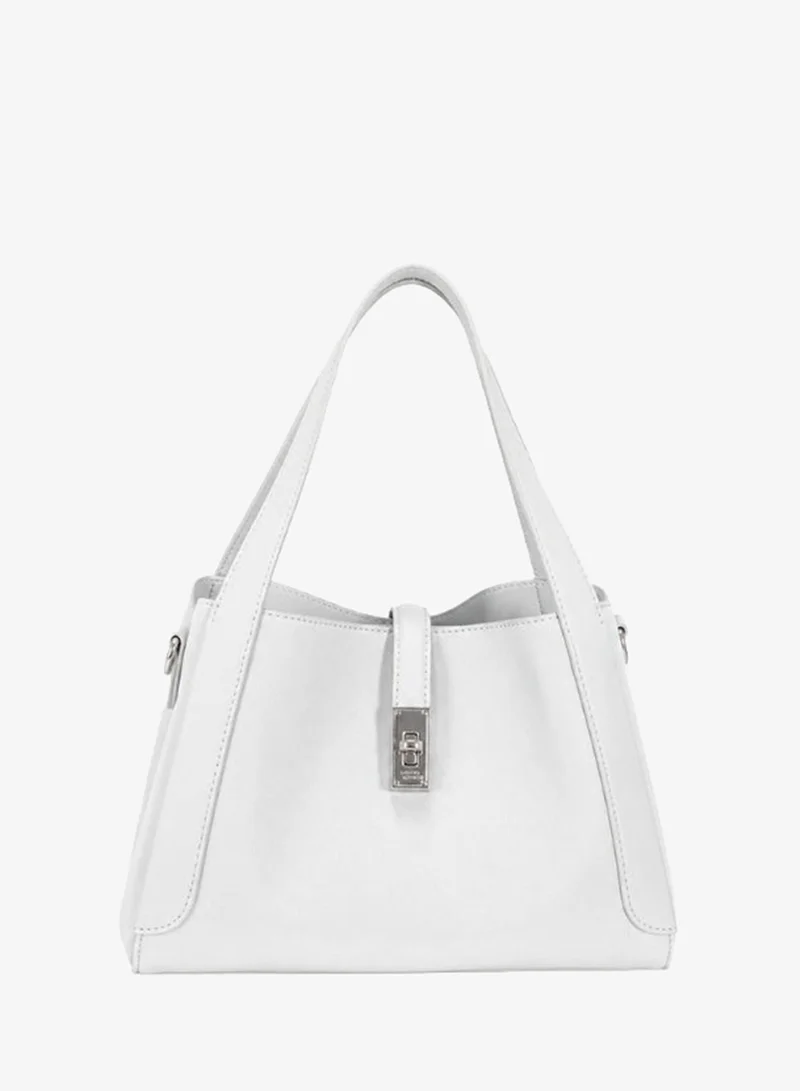 David Jones David Jones Faux Leather Trapeze Handbag in Model CM8431 | Convertible Handbag with Adjustable Strap | Spacious Everyday Handbag with Crossbody Option for Women