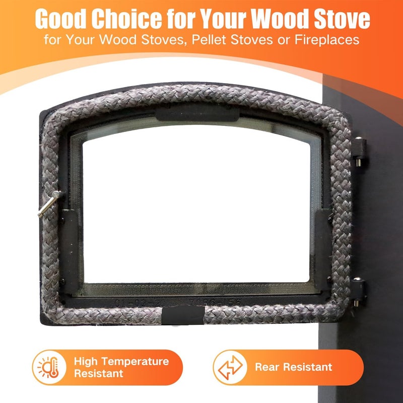 Protalwell Wood Stove Gasket, (1" Diameter) Wood Stove Door Gasket, Heat Resistance Fiberglass Rope, Grey Color, 72 Inches Long - Image 5