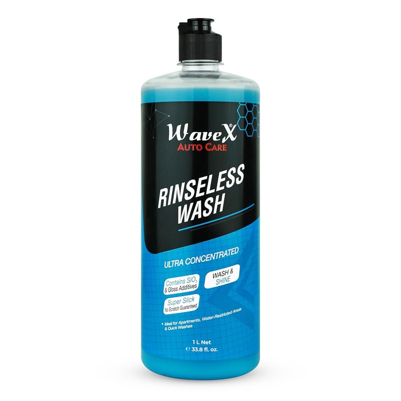 Wavex Rinseless Wash RTU Combo with Washing Sponge | Eco-Friendly Car Wash Without Hose or Running Water | Quick & Safe Cleaning Solution for Cars & Bikes | Streak-Free, Glossy Finish | 1000ml - Image 2