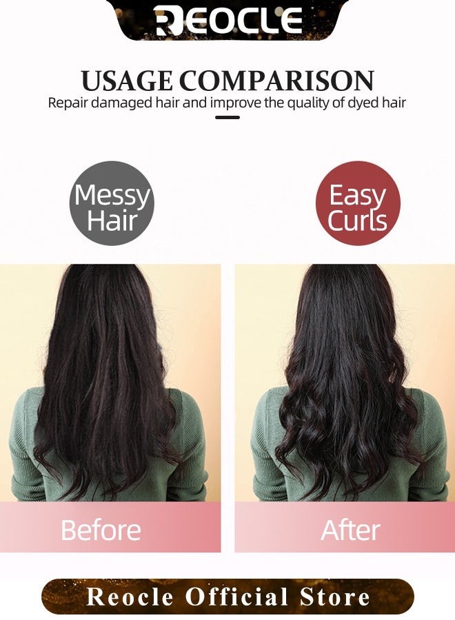 ريوكل أداة تجعيد الشعر الأوتوماتيكية، محمولة، قابلة لإعادة الشحن عبر USB، مصفف شعر كسولة مع إعدادات متعددة لدرجة الحرارة، رمادي - Image 3