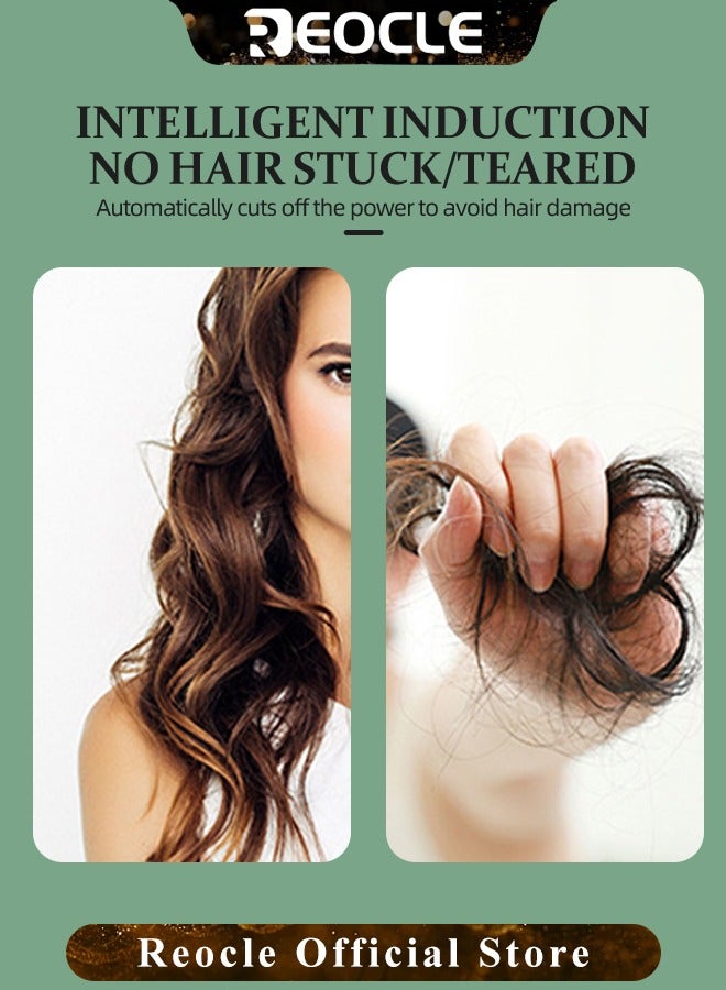 ريوكل أداة تجعيد الشعر الأوتوماتيكية، محمولة، قابلة لإعادة الشحن عبر USB، مصفف شعر كسولة مع إعدادات متعددة لدرجة الحرارة، رمادي - Image 4