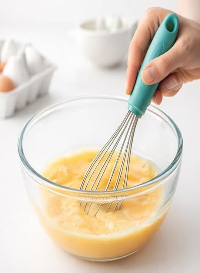 ODMART 8.7 Inch Stainless Steel Wire Whisk – Balloon Egg Beater for Mixing, Baking & Cooking | Durable Hand Whisk for Kitchen, Sauce, Batter & Cream (Multi Color) - Image 2