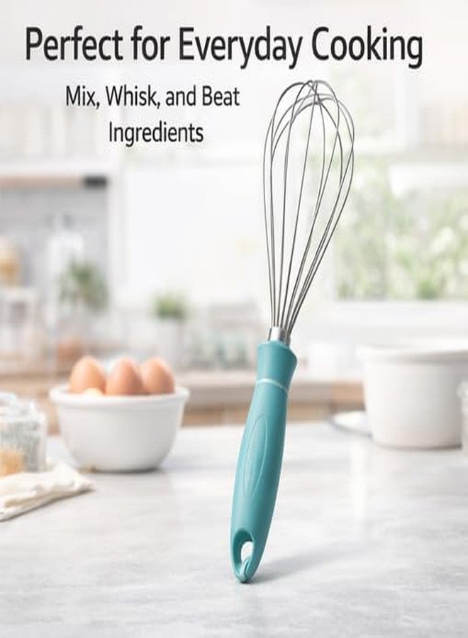 ODMART 8.7 Inch Stainless Steel Wire Whisk – Balloon Egg Beater for Mixing, Baking & Cooking | Durable Hand Whisk for Kitchen, Sauce, Batter & Cream (Multi Color) - Image 3