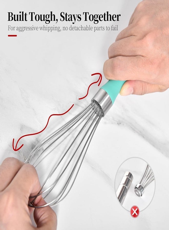 ODMART 8.7 Inch Stainless Steel Wire Whisk – Balloon Egg Beater for Mixing, Baking & Cooking | Durable Hand Whisk for Kitchen, Sauce, Batter & Cream (Multi Color) - Image 5