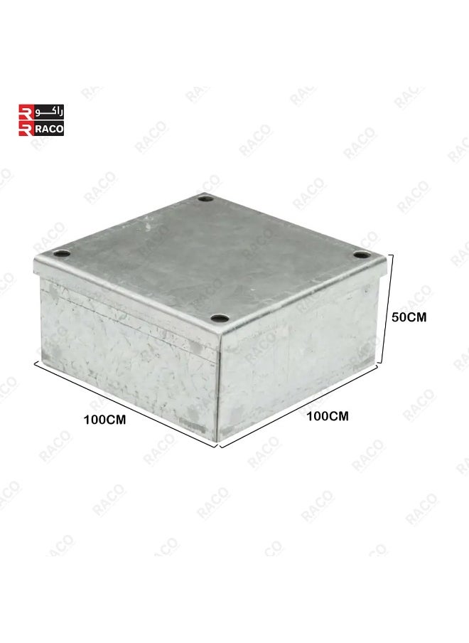 RACO GI Adaptable Box, Plain Galvanised Electronic Project Junction Enclosure Box for Electrical Multipurpose Use (100X100X50MM)  - Image 2