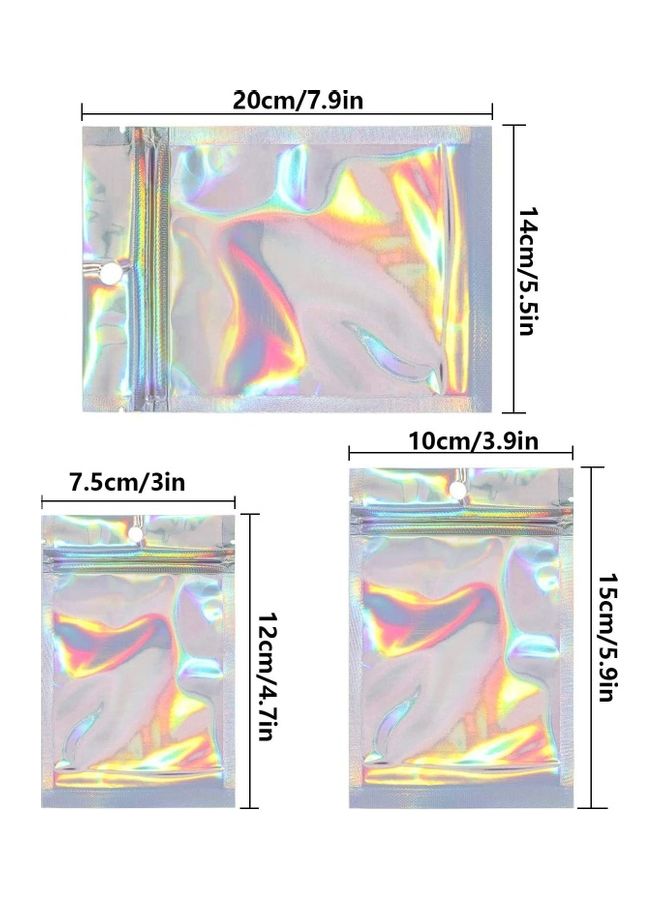 NIBEMINENT 50-Piece Aluminum Foil Resealable Smell Proof Pouch Multicolour 10x15cm - Image 5