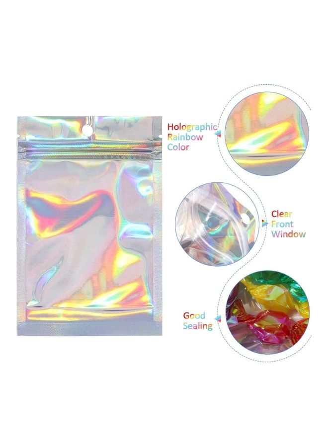 NIBEMINENT 50-Piece Aluminum Foil Resealable Smell Proof Pouch Multicolour 10x15cm - Image 3