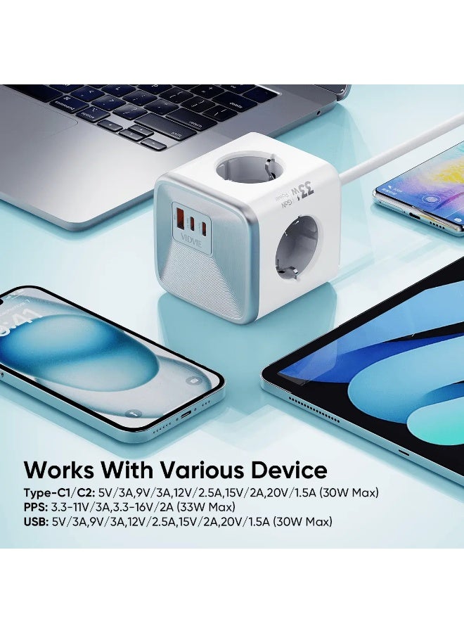 فيدفي شاحن حائط XL-PSE04 GaN Magic Cube - حل مدمج للشحن السريع - Image 2