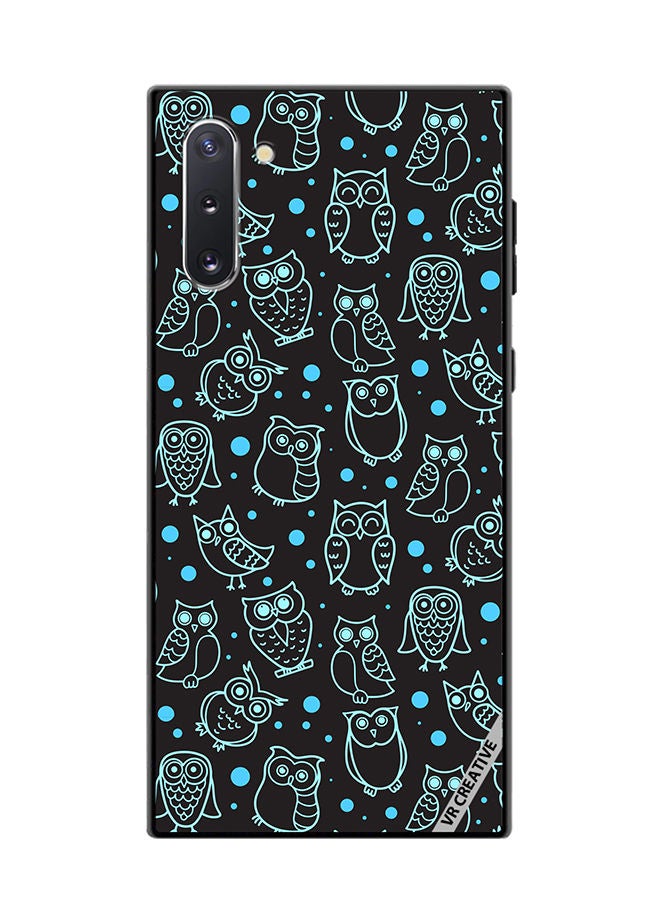 VR CREATIVE Protective Case Cover For Samsung Galaxy Note10 5G Night Owl Stroke Design Multicolour - Image 1