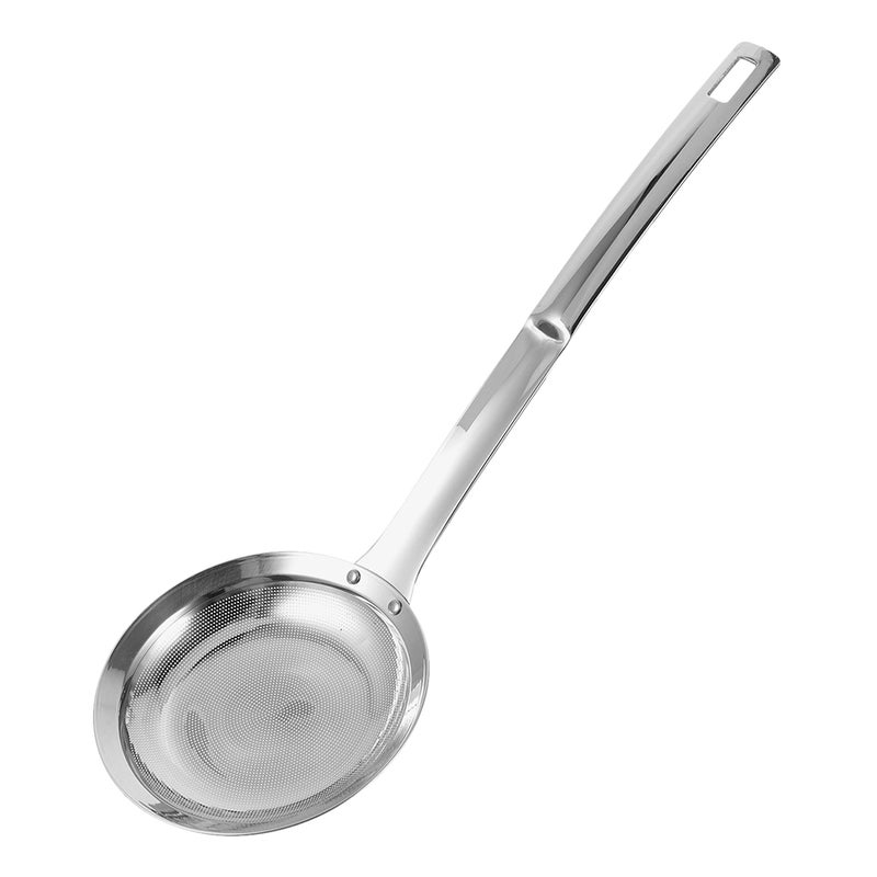 🍳 مصفاة ملعقة من الفولاذ المقاوم للصدأ بتصميم شبكي ناعم لفصل الزيت والطهي - Image 1