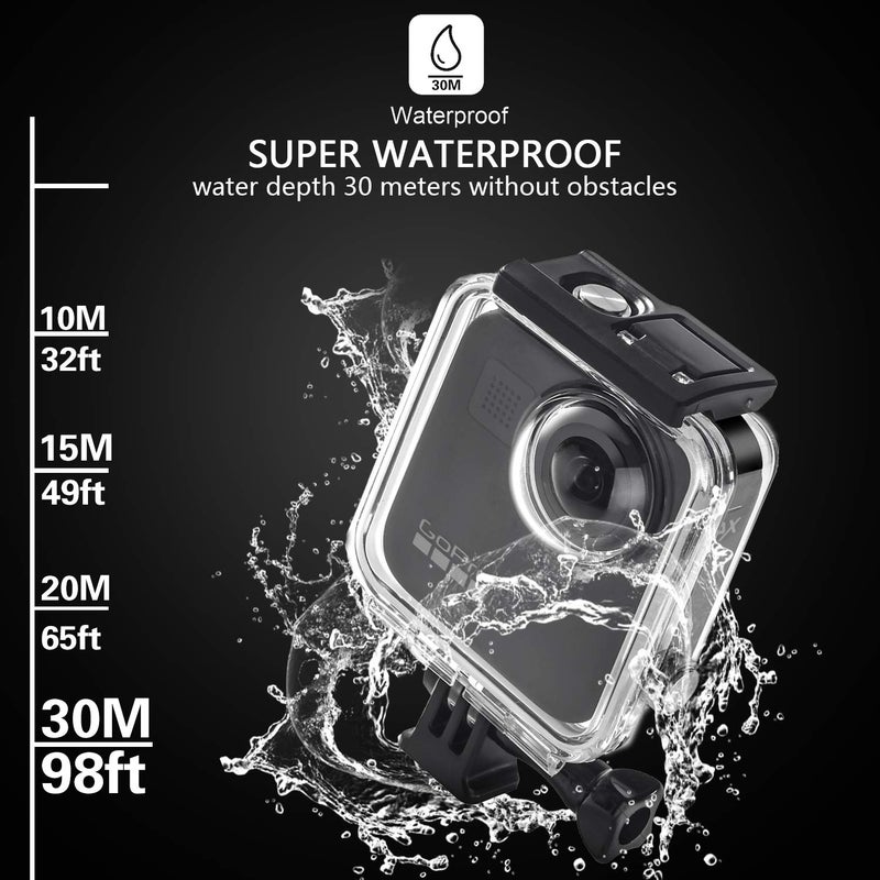 Sruim Waterproof Housing Case for Gopro Max Action Camera, Underwater Diving Protective Shell 30M with Bracket Accessories (Not for MAX 360 2025) - Image 4