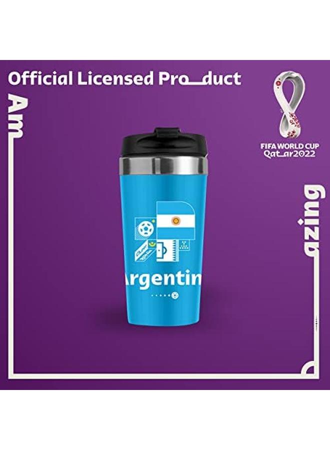 فيفا كوب مفرغ من الستانلس ستيل الأرجنتيني سعة 450 مل لون أزرق Rt500402A - Image 4