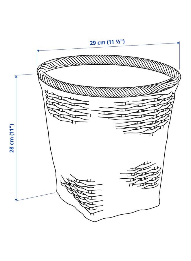erorex Wastepaper Basket, Handmade Rattan - Image 5
