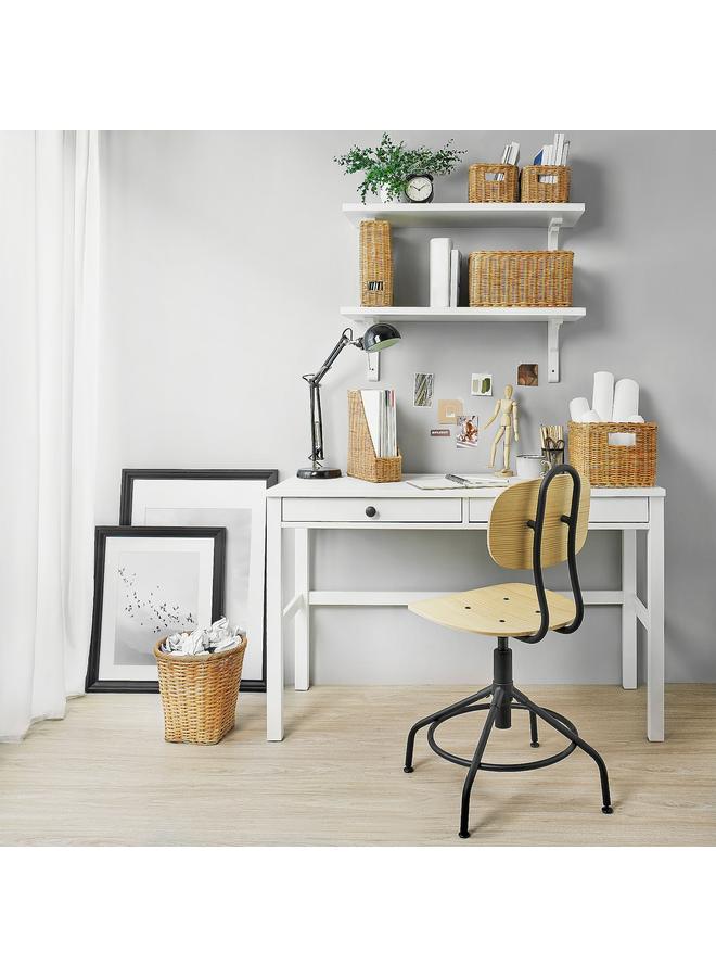 erorex Wastepaper Basket, Handmade Rattan - Image 4