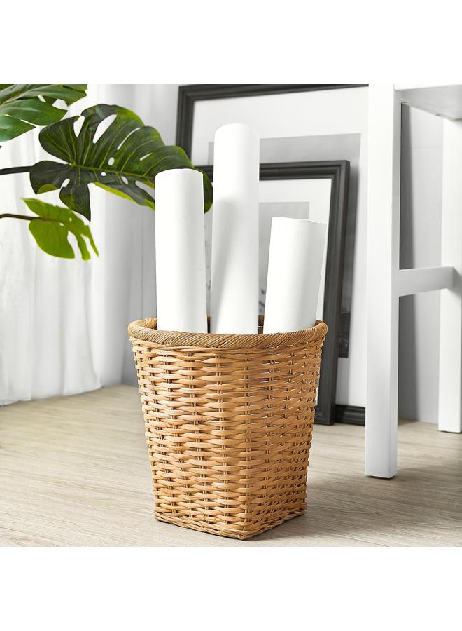 erorex Wastepaper Basket, Handmade Rattan - Image 3