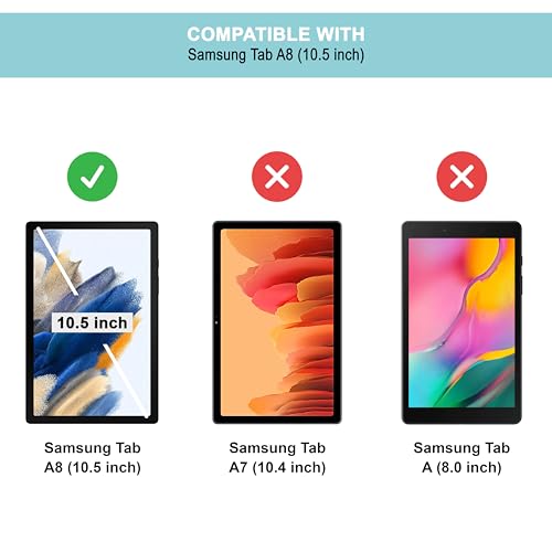 CEDO Tri-Fold for Samsung Tab A8 (10.5 in) Smart Case Flip Cover with Multi Viewing Angles Stand | Leather Finish | Heat Dissipation | TPU Backcover (Black) - Image 2