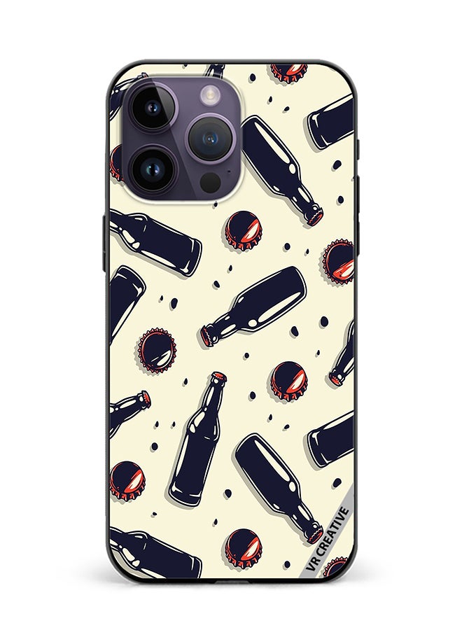 VR CREATIVE Protective Case Cover For Apple iPhone 15 Pro Wine Bottles Design  Multicolour - Image 1
