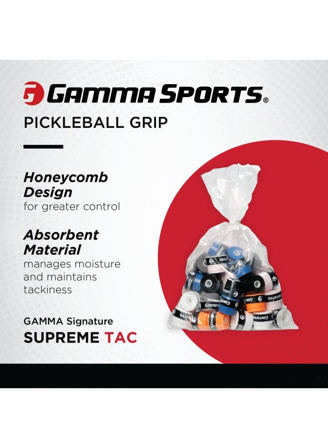 Gamma غلاف غامّا الرياضي الفاخر للتنس، البيكلبول، الاسكواش، الريشة، وكرة المضرب، 60-جر، أبيض - Image 2