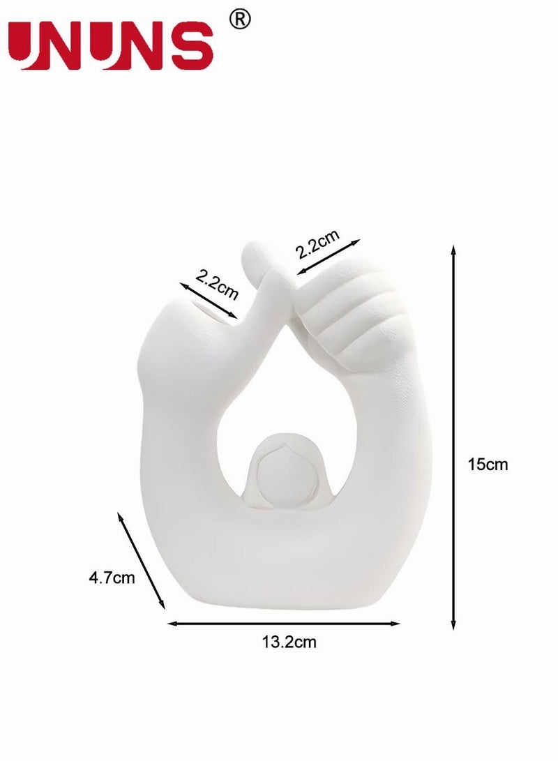 Nordic Matting Vase,Modern Ceramic Double Hole Vase For Centrepiece,Ceramic Vases For Home Decor,White